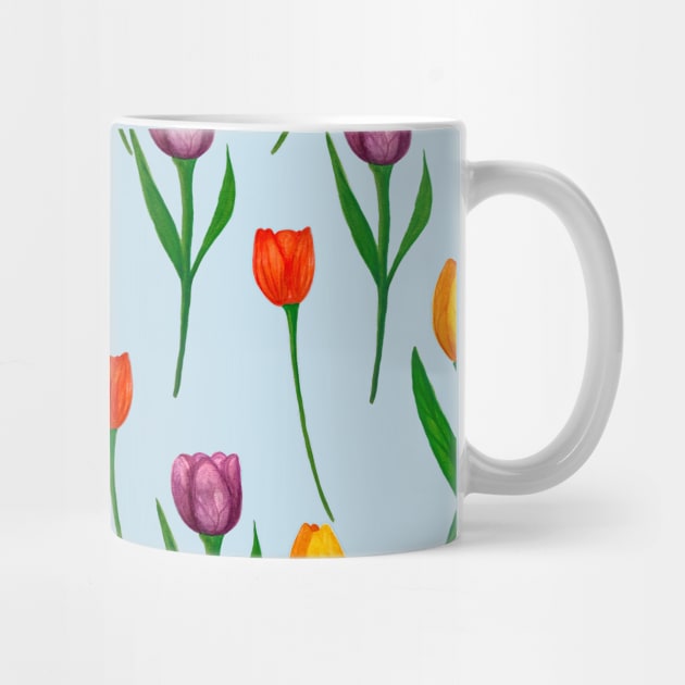 Tulip flower Pattern by kuallidesigns